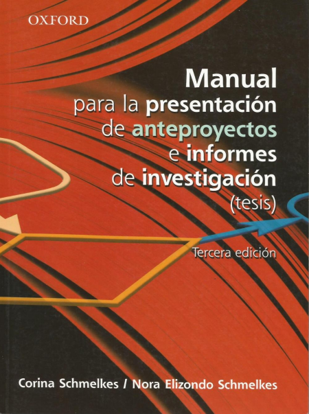 Book Cover: Manual para la presentacion de Anteproyectos e informes de investigacion
